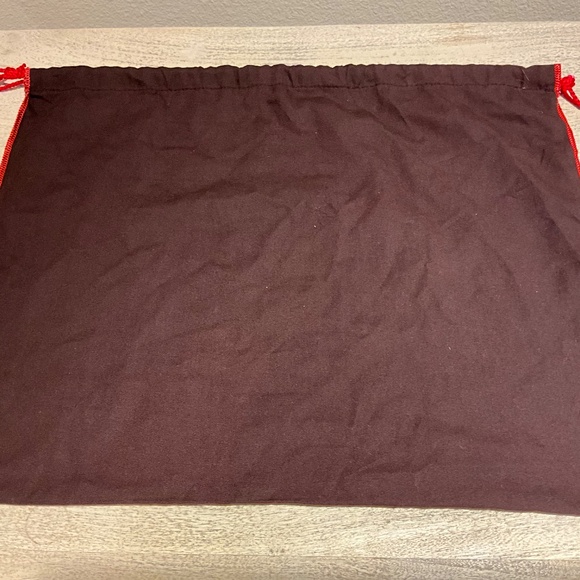 COACH Dust Bag 19x15 Protective Cover Like New Brown with Red/Orange Trim - Picture 4 of 5